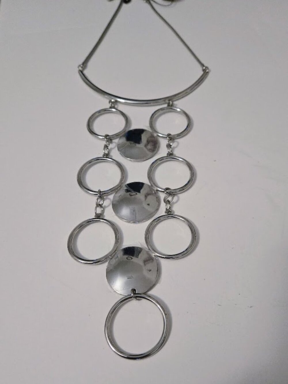 Chico's silvery statement necklace NWT